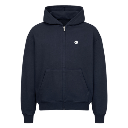 classic Oversized Zip-Hoodie | Navy Blue