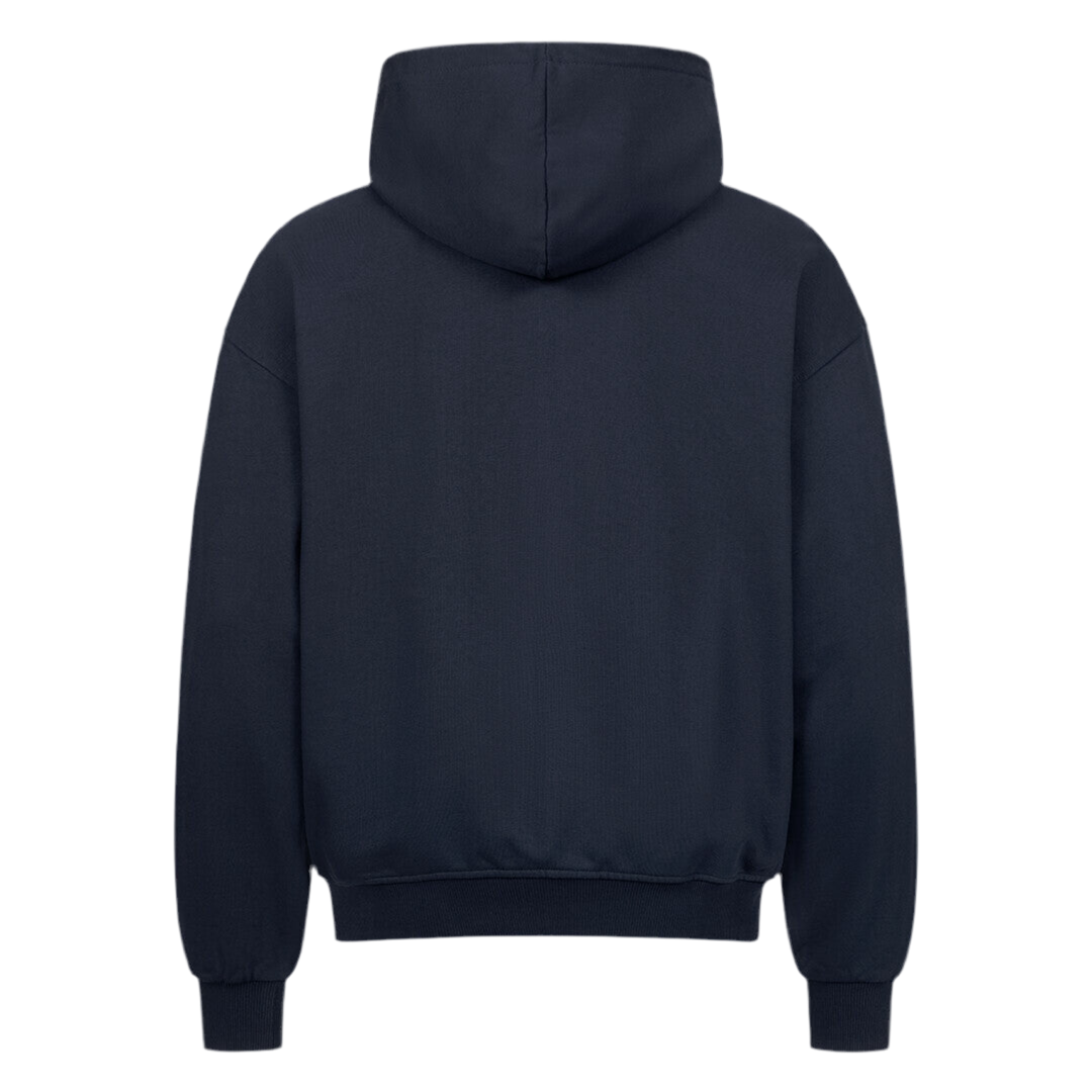 classic Oversized Zip-Hoodie | Navy Blue